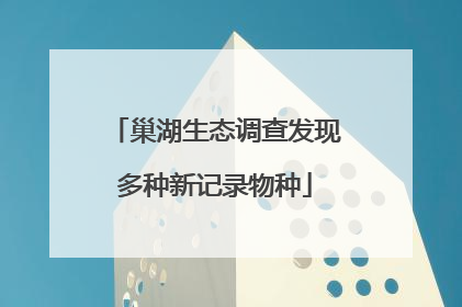 巢湖生态调查发现多种新记录物种