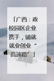 广西：政校园区企业携手，铺就就业创业“高速路”