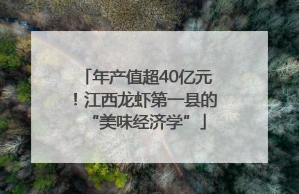 年产值超40亿元！江西龙虾第一县的“美味经济学”