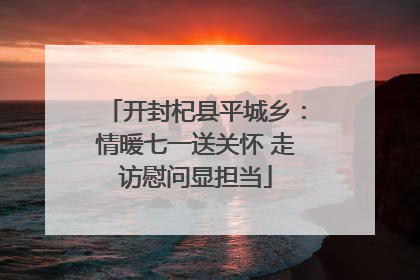 开封杞县平城乡：情暖七一送关怀 走访慰问显担当