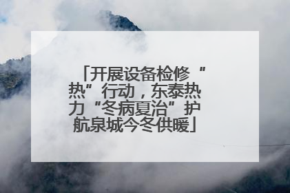 开展设备检修“热”行动，东泰热力“冬病夏治”护航泉城今冬供暖