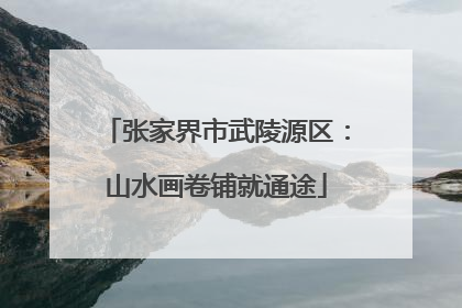 张家界市武陵源区：山水画卷铺就通途