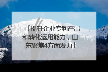 提升企业专利产出和转化运用能力，山东聚焦4方面发力