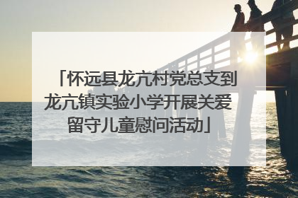 怀远县龙亢村党总支到龙亢镇实验小学开展关爱留守儿童慰问活动