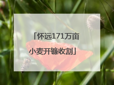 怀远171万亩小麦开镰收割