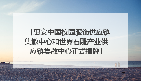 惠安中国校园服饰供应链集散中心和世界石雕产业供应链集散中心正式揭牌