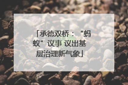 承德双桥：“蚂蚁”议事 议出基层治理新气象
