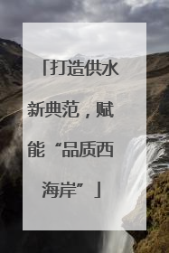 打造供水新典范，赋能“品质西海岸”