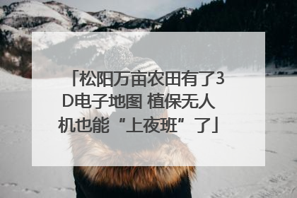 松阳万亩农田有了3D电子地图 植保无人机也能“上夜班”了