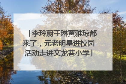 李玲蔚王琳黄雅琼都来了，元老明星进校园活动走进文龙巷小学