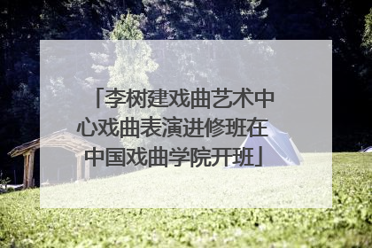 李树建戏曲艺术中心戏曲表演进修班在中国戏曲学院开班