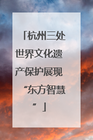 杭州三处世界文化遗产保护展现“东方智慧”