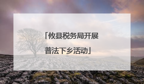 攸县税务局开展普法下乡活动