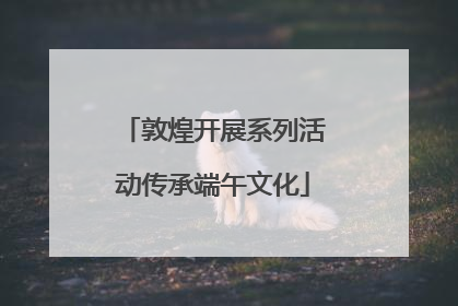 敦煌开展系列活动传承端午文化