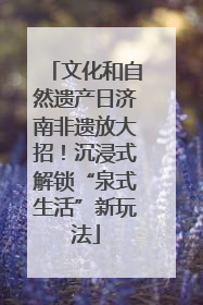 文化和自然遗产日济南非遗放大招！沉浸式解锁“泉式生活”新玩法