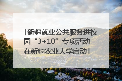 新疆就业公共服务进校园“3+10”专项活动在新疆农业大学启动