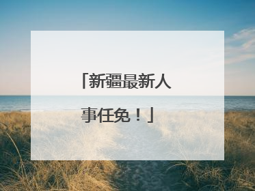 新疆最新人事任免！