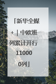 新华全媒+｜中欧班列累计开行110000列
