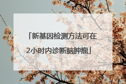 新基因检测方法可在2小时内诊断脑肿瘤