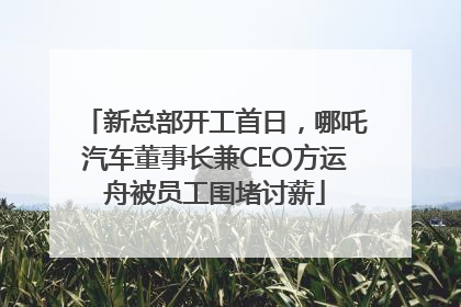 新总部开工首日，哪吒汽车董事长兼CEO方运舟被员工围堵讨薪