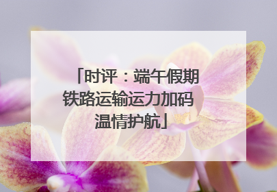 时评:端午假期铁路运输运力加码 温情护航