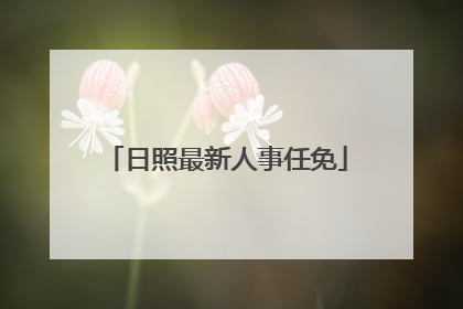 日照最新人事任免