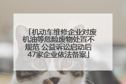机动车维修企业对废机油等危险废物处置不规范 公益诉讼启动后47家企业依法备案