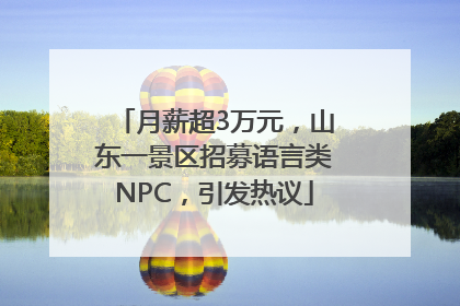 月薪超3万元，山东一景区招募语言类NPC，引发热议