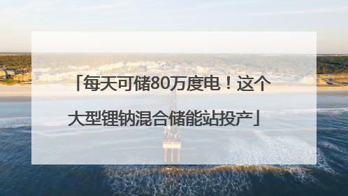 每天可储80万度电！这个大型锂钠混合储能站投产