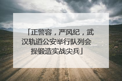 正警容，严风纪，武汉轨道公安举行队列会操锻造实战尖兵