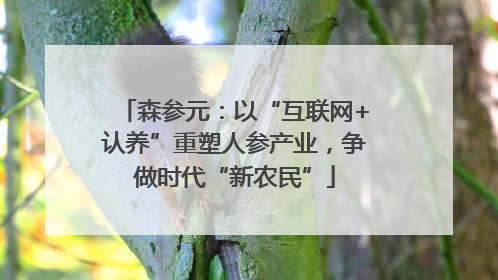 森参元：以“互联网+认养”重塑人参产业，争做时代“新农民”