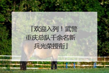 欢迎入列！武警重庆总队千余名新兵光荣授衔