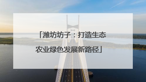 潍坊坊子：打造生态农业绿色发展新路径