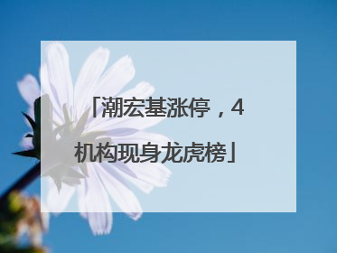 潮宏基涨停，4机构现身龙虎榜