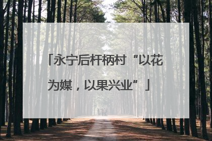 永宁后杆柄村“以花为媒，以果兴业”