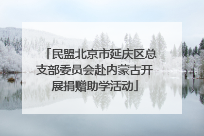 民盟北京市延庆区总支部委员会赴内蒙古开展捐赠助学活动