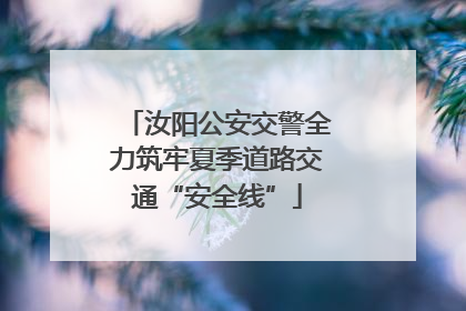 汝阳公安交警全力筑牢夏季道路交通“安全线”