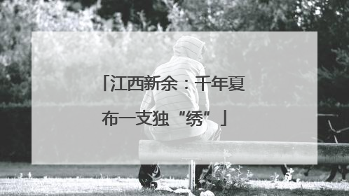 江西新余：千年夏布一支独“绣”