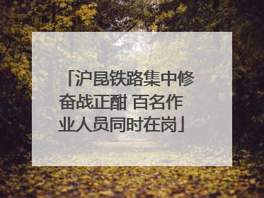 沪昆铁路集中修奋战正酣 百名作业人员同时在岗