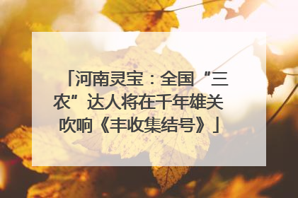河南灵宝：全国“三农”达人将在千年雄关吹响《丰收集结号》
