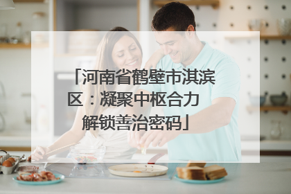 河南省鹤壁市淇滨区：凝聚中枢合力 解锁善治密码