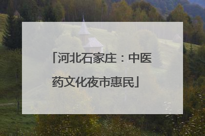 河北石家庄：中医药文化夜市惠民