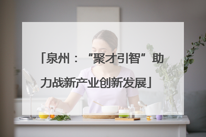泉州：“聚才引智”助力战新产业创新发展