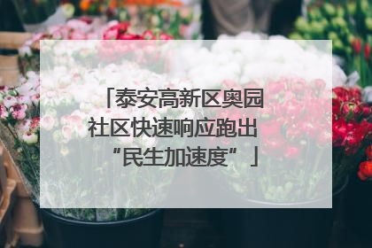 泰安高新区奥园社区快速响应跑出“民生加速度”