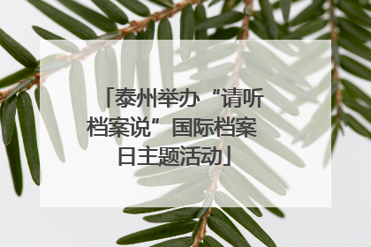 泰州举办“请听档案说”国际档案日主题活动
