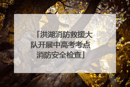 洪湖消防救援大队开展中高考考点消防安全检查