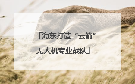 海东打造“云箭”无人机专业战队