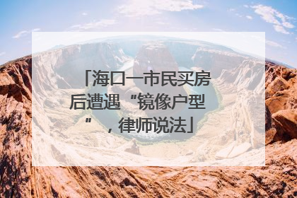 海口一市民买房后遭遇“镜像户型”，律师说法
