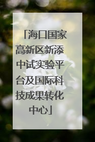 海口国家高新区新添中试实验平台及国际科技成果转化中心