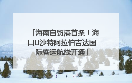 海南自贸港首条！海口⇌沙特阿拉伯吉达国际客运航线开通